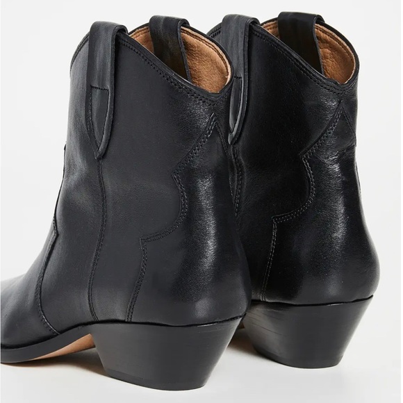 Isabel Marant Black Slip on Dewina Ankle Boots. Size US 7. Western Style. - Picture 2 of 15